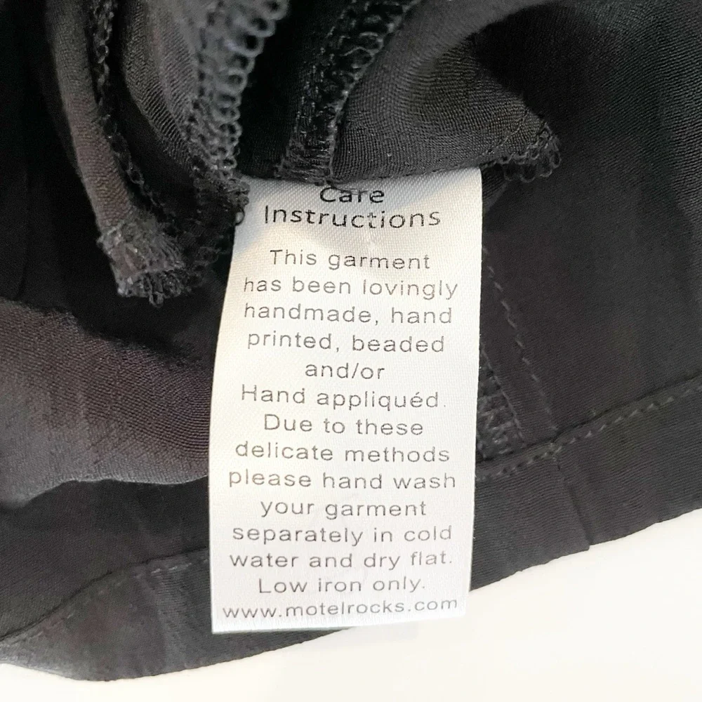 Motel Rocks Black Long Sleeve Romper - Picture 9 of 10